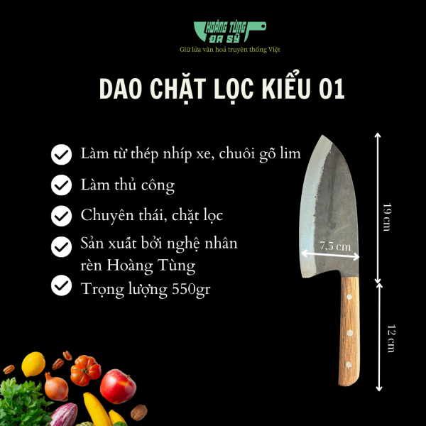 dao chuyên chặt lọc thịt cá